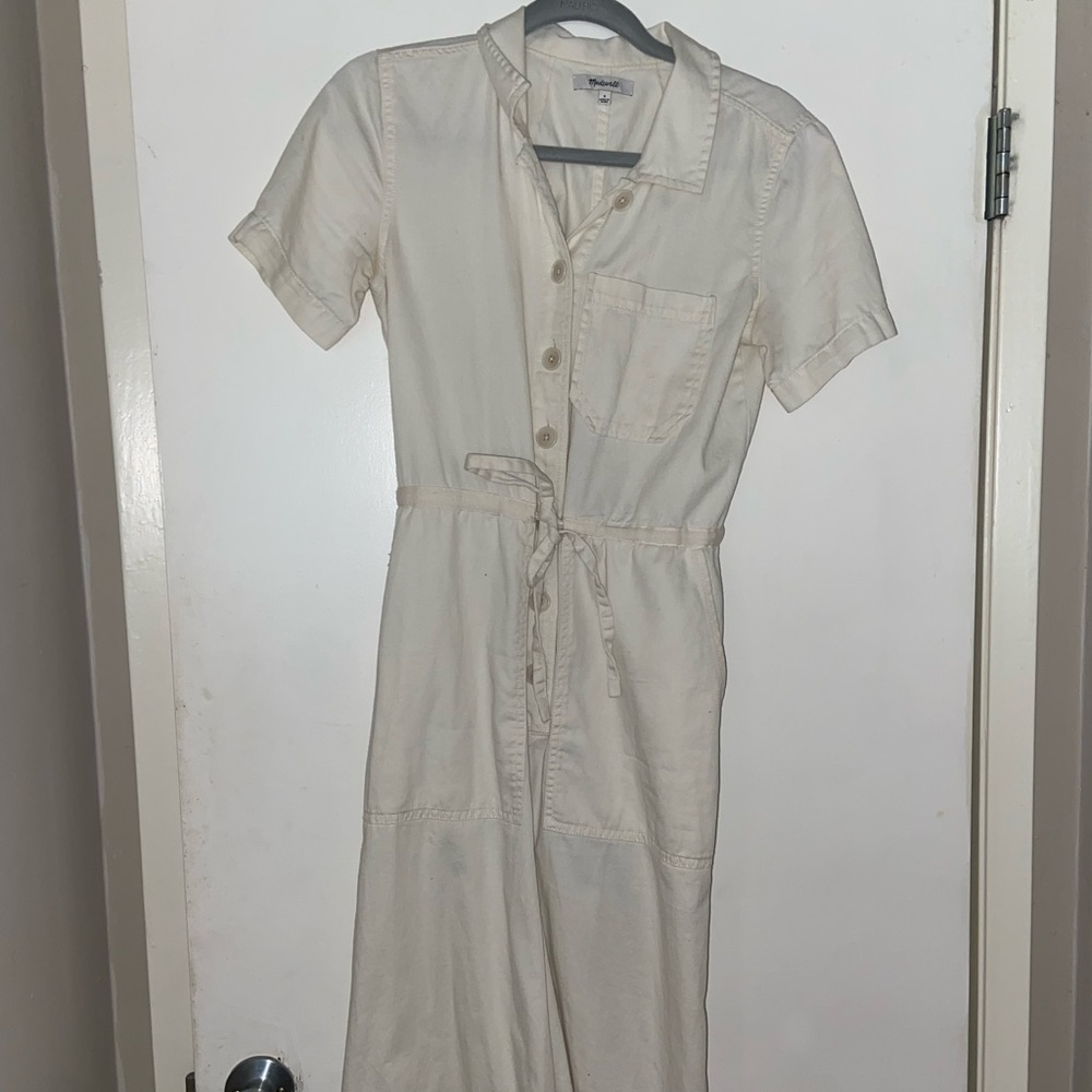 Madewell white jumpsuit
